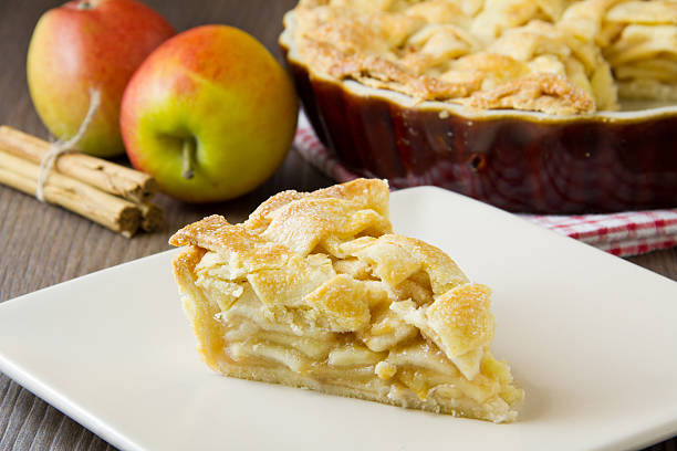 istock Slice of apple pie 177999378