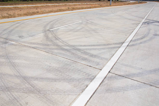 istock Abstract road background with tracks of tires 1780018506