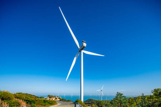 Offshore wind power aerial photography