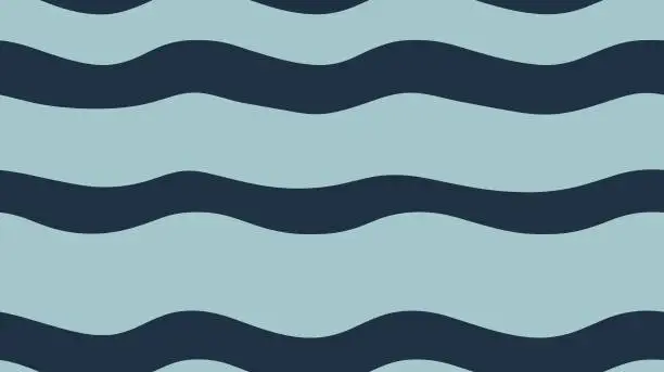 Vector illustration of Seamless zigzag pattern, vector illustration. Set of stripes seamless pattern. Summer pattern. Abstract ocean, sea, water or landscape effect. Design of water effect on the sea.