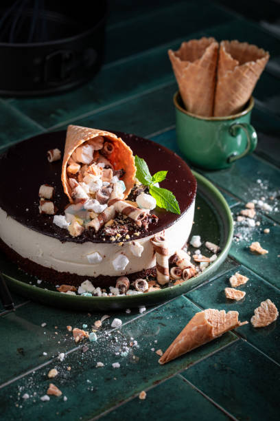 istock Delicious cookie cake with a unique ice cream cone decoration. 1780037894