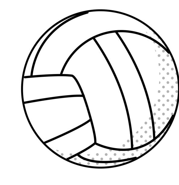 Volleyball icon (monochrome) Volleyball icon (monochrome) beach volleyball olympics stock illustrations