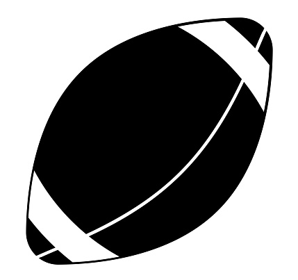 Rugby ball icon (monochrome)