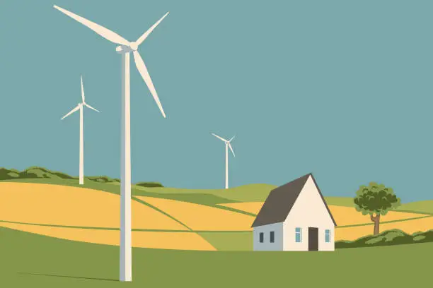 Vector illustration of Wind generator