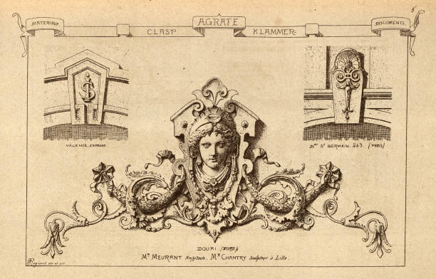 istock Architectural decoration agrafe, History of architecture and design, art, French, Victorian, 19th Century 1780088517