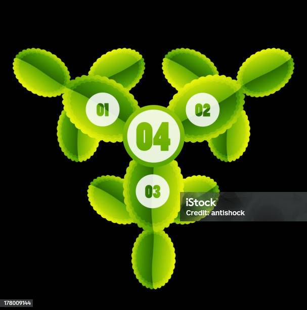 광택지 녹색 잎 인포그래픽 디자인식 0명에 대한 스톡 벡터 아트 및 기타 이미지 - 0명, 1, 2