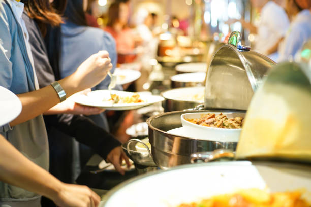 istock People group grab buffet food in restaurant 1780099009