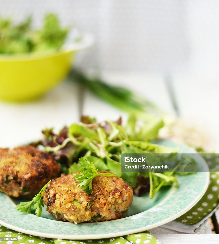 meat croquette Dinner Stock Photo