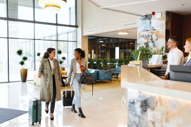 istock Business people walking around luxury hotel 1780139332