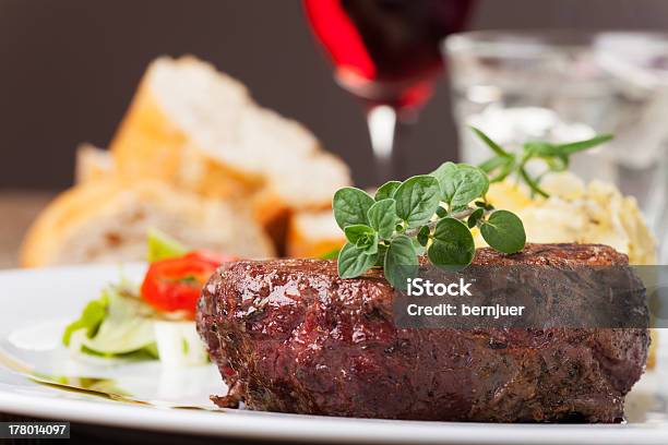 Steak Stock Photo - Download Image Now - Alcohol - Drink, Baguette, Barbecue - Meal