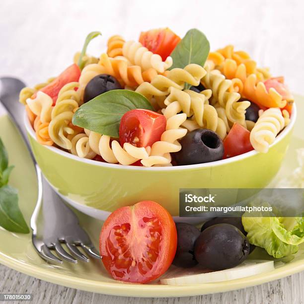 Pasta Salad Stock Photo - Download Image Now - Appetizer, Basil, Cooked