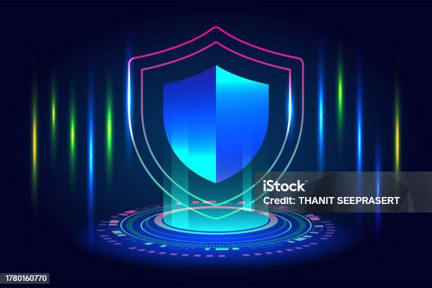 Technology And Gradient Background Cyber Security Concept Stock ...