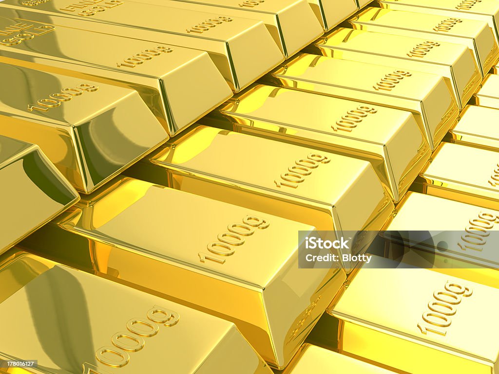 gold bars isolated on white background Bank Deposit Slip Stock Photo