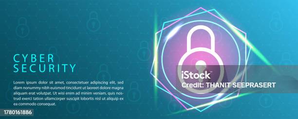 Technology And Gradient Background Cyber Security Concept Stock ...