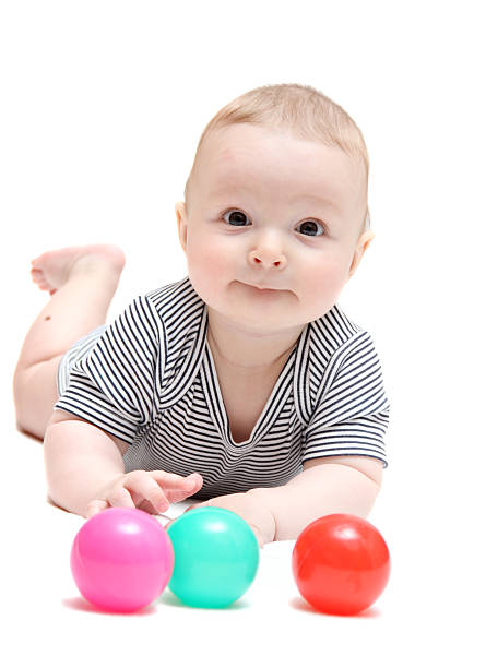 istock Happy baby with balls 178017217