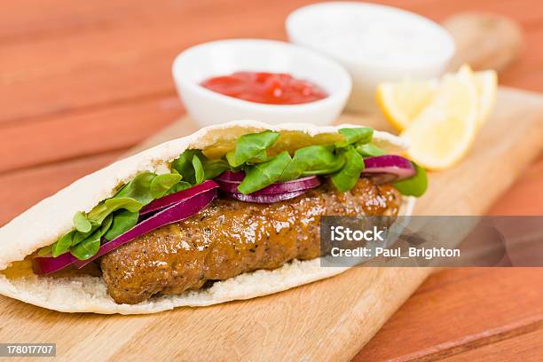 Seekh Kebabs In Pita Bread Stock Photo - Download Image Now - Afghan Ethnicity, Burger, Kebab