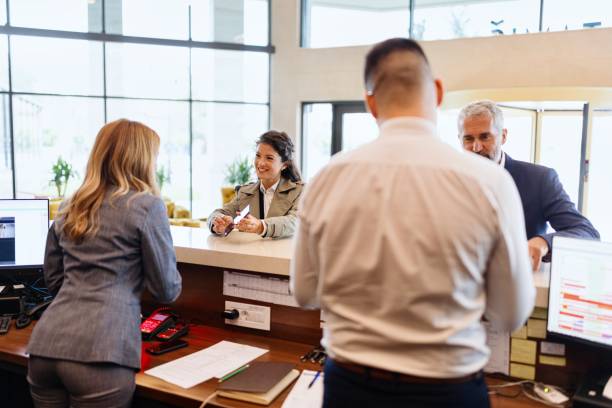 istock Business people checking in at the luxury hotel 1780196371