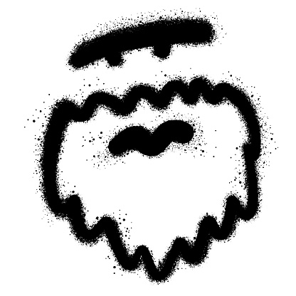 Santa claus graffiti with black spray paint. vector illustration.