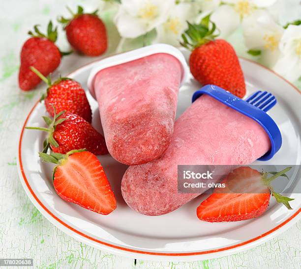 Strawberry Ice Cream Stock Photo - Download Image Now - Dessert - Sweet Food, Food, Freshness
