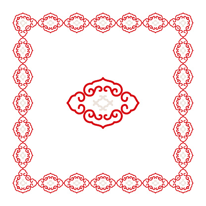 Ornate border frame design decoration. Elegant retro antique pattern. Swirling scrolled filigree flourishes lace victorian baroque rococo art.