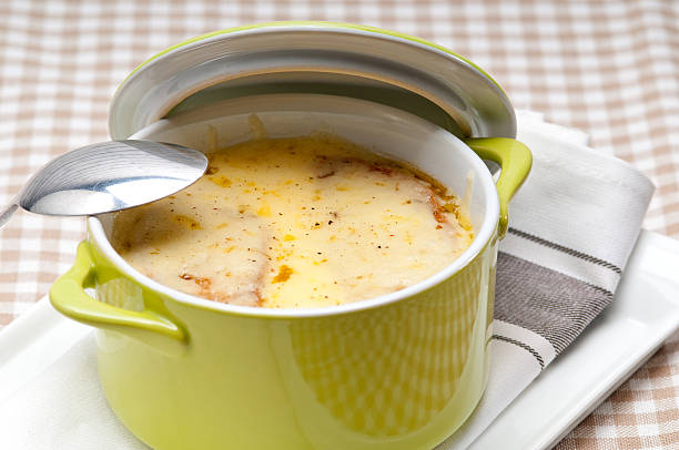 istock onion soup with melted cheese and bread on top 178023100