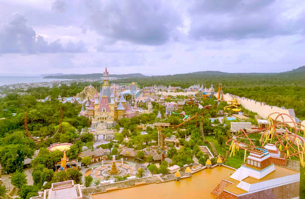 Phu Quoc, Vietnam - ‎May 29, 2022 : Panoramic View Of VinWonders Phu Quoc. VinWonders Phu Quoc Is Currently The Largest Theme Park In Viet Nam.