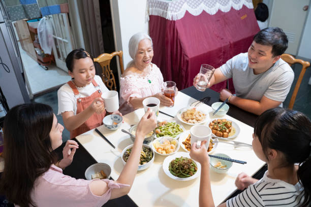 istock Chinese family having lunch at home 1780234873