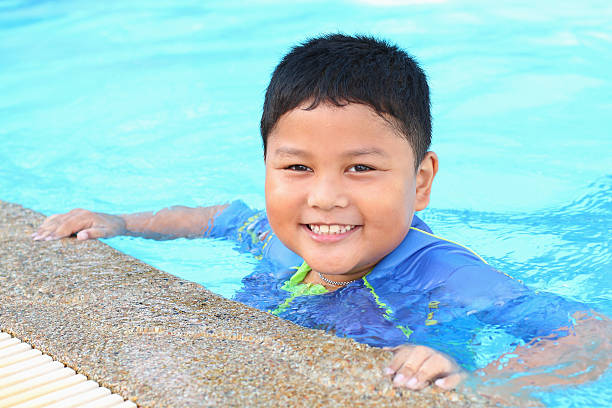 istock The boy was swimming in  pool. 178024204