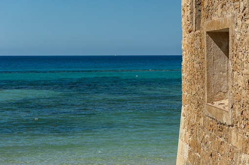 Trapani, Italy - august 3 2023 - old town beach