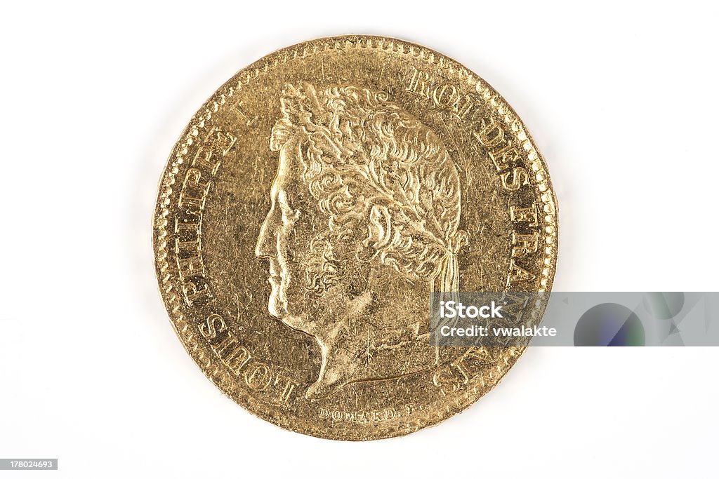 Moneda de oro con Louis Philippe - Foto de stock de Dorado - Color libre de derechos