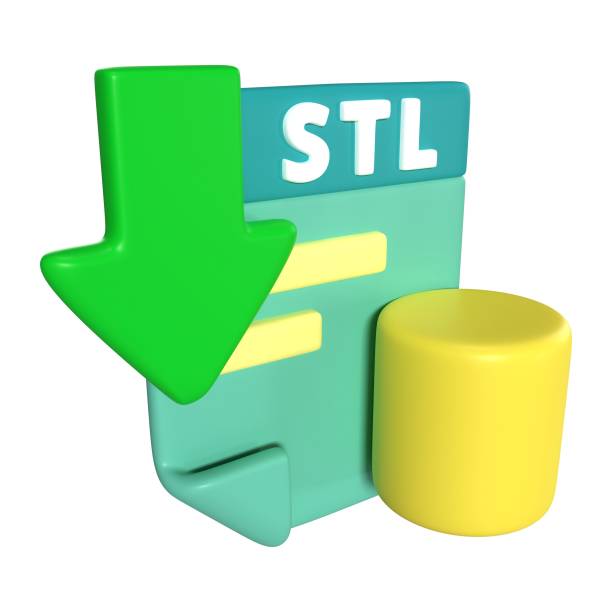 This is STL Download 3D Render Illustration Icon, high resolution jpg file, isolated on a white background