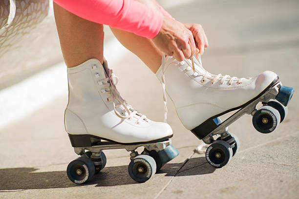istock Close-up Of Legs With Roller Skating Shoe 178025624