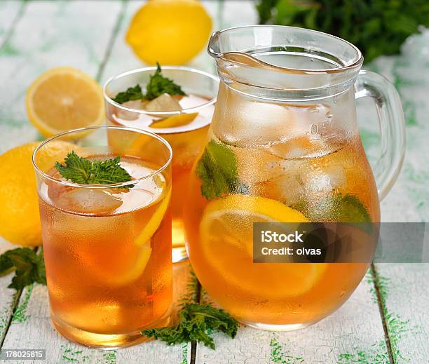 Iced Tea Stock Photo - Download Image Now - Drinking Glass, Ice Tea, Lemon - Fruit