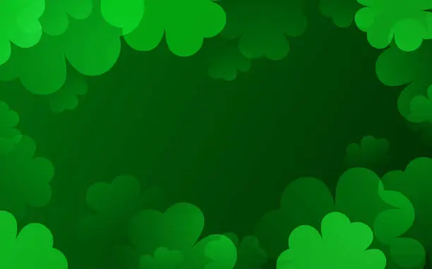 Vector illustration of St. Patrick's Day Shamrock Green Frame Background