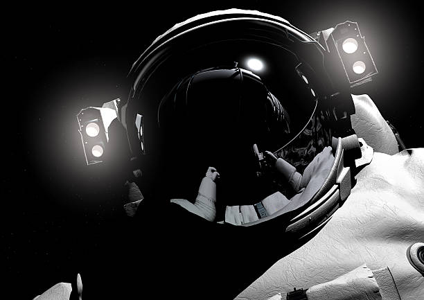 The astronaut  in outer space