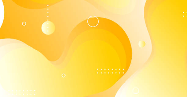 ilustrações de stock, clip art, desenhos animados e ícones de abstract liquid wave background with yellow and white gradient color background - 6726