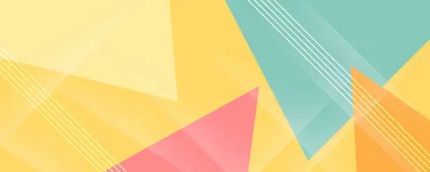 Vector illustration of Modern abstract geometric background with colourful pastel colours