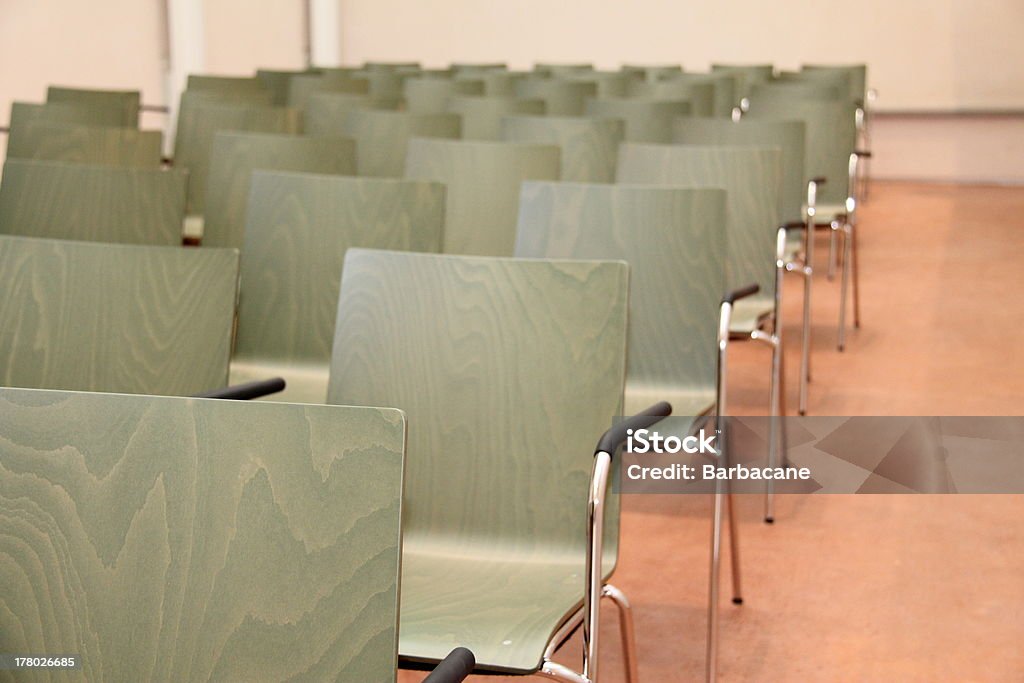 Metallic chairs Row of chairs in chromed metal. Chair Stock Photo