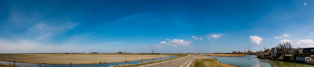 Dutch country panorama stock photo