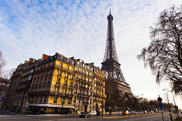 istock view of eiffel tower from quai branly in Paris 178028568