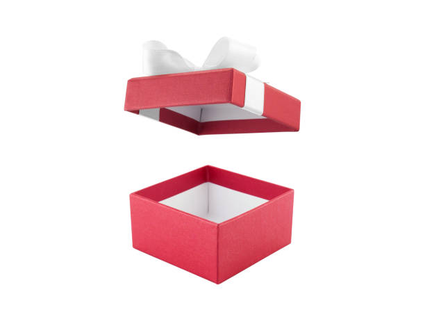 istock open empty red gift box decorate white ribbon bow isolated on white background 1780291468