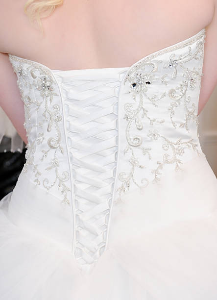 istock Brides dress back detail 178029970