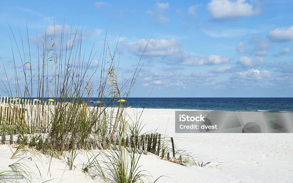 Beach Vacation A view of the beach on the Alabama Gulf coast. Alabama - US State Stock Photo