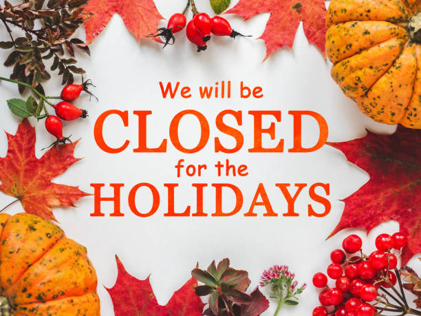 istock Signboard with the inscription We will be closed 1780305696