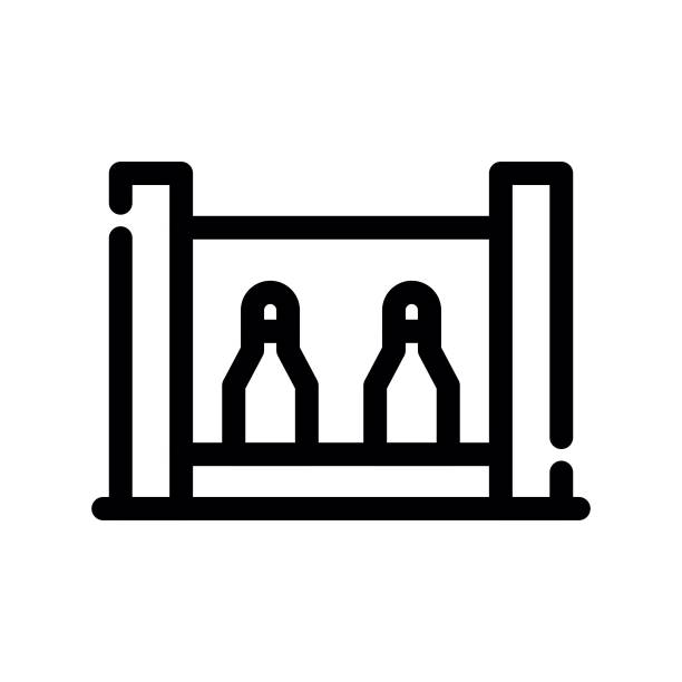 symbol im flaschenregal - wine rack illustrations stock-grafiken, -clipart, -cartoons und -symbole