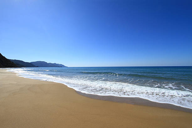 istock Golden sandy beach and Mediterranean sea 178031475