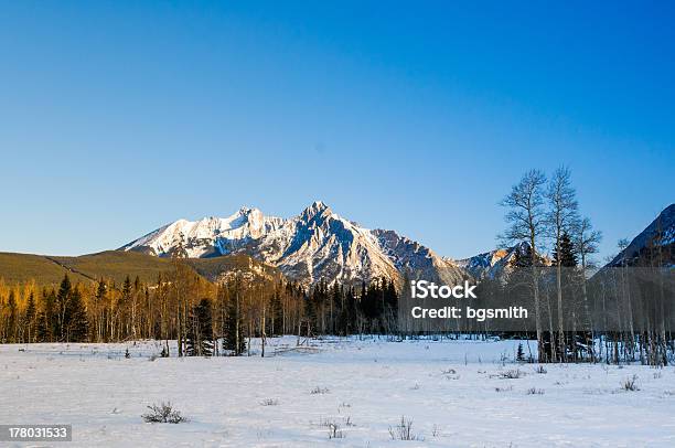 Invierno En Las Montañas Foto de stock y más banco de imágenes de Aire libre - Aire libre, Alberta, Azul