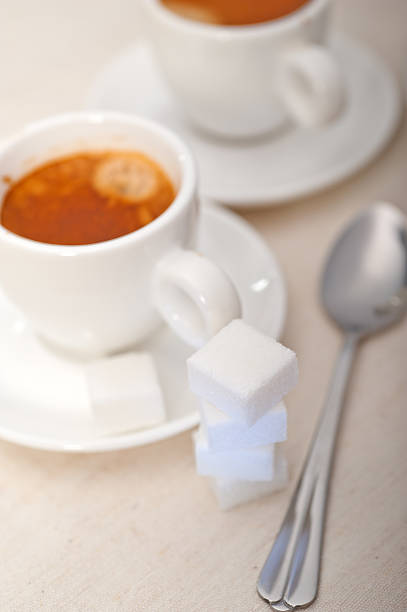 istock Italian espresso coffee and sugar cubes 178031915