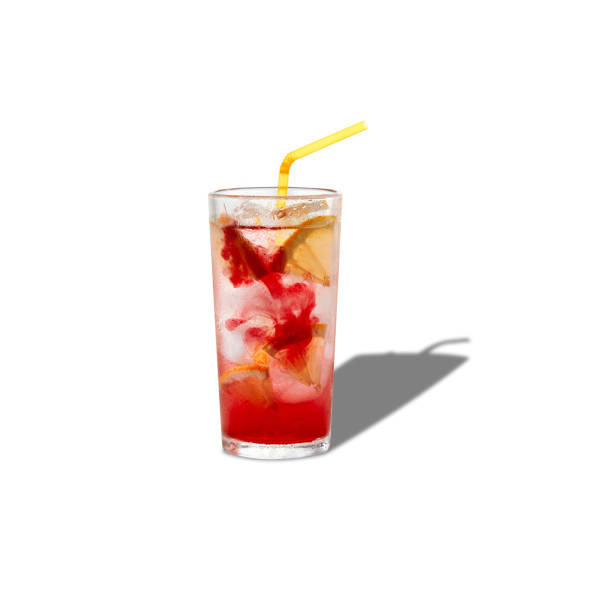 istock Delicious berry lemonade made with soda water isolated on white background. 1780328334