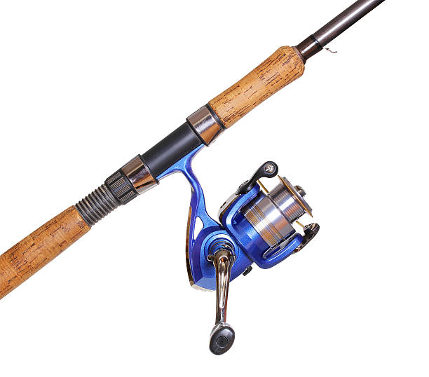 istock Fishing rod and reel isolated on white 178033047